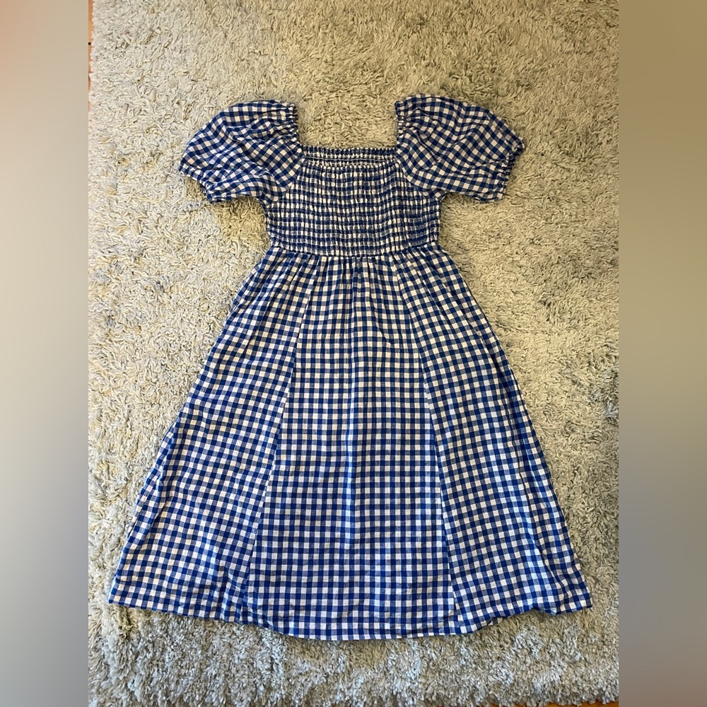 Boden Petite Puff Sleeve Gingham Dress - Picture 4 of 4